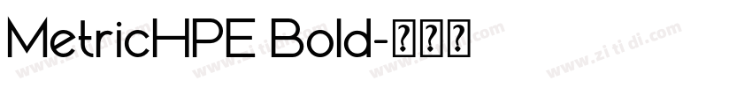 MetricHPE Bold字体转换